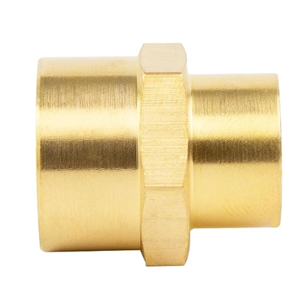 119-N3-N4 FloFlex Brass Pipe Fitting<BR>Reducuing Coupler Female x Female Reducer 1/2" Female x 3/8" Female NPT